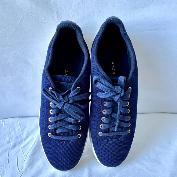 Cole Haan Grand.OS Navy Knit Lace Up Fashion Sneakers, W10504, Size 8, EC! - Picture 3 of 14